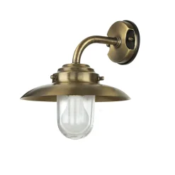 Wandleuchte Außen Hof Terrasse Messing Maritim IP64