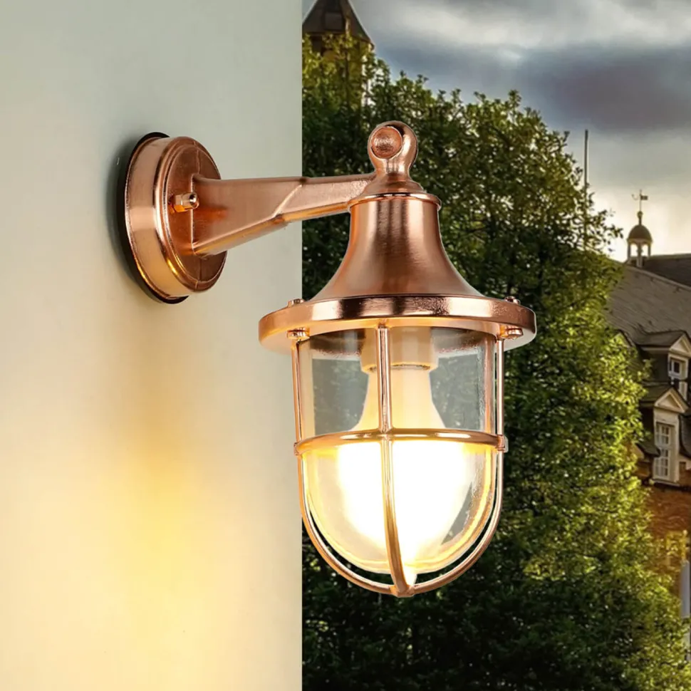Wandleuchte außen in Kupfer IP64 Messing Maritim SANTORIN