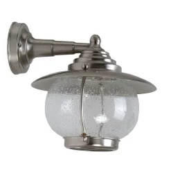 Wandleuchte Außen in Nickel Echt-Messing Hof Haus