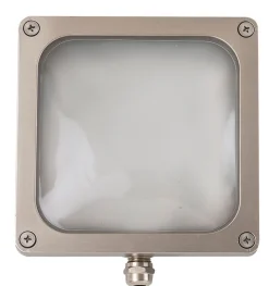 Wandleuchte Außen in Nickel eckig IP64 Echt-Messing