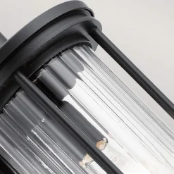 Wandleuchte außen IP44 40,6 cm hoch Aluminium Glas E27