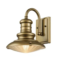 Wandleuchte außen IP44 E27 in Messing antik Vintage