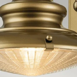 Wandleuchte außen IP44 E27 in Messing antik Vintage