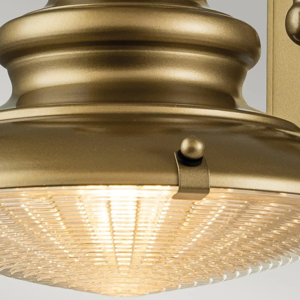 Wandleuchte außen IP44 E27 in Messing antik Vintage