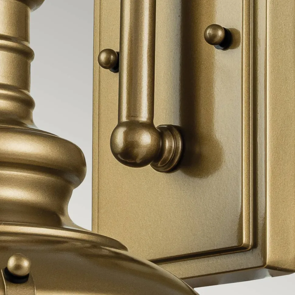 Wandleuchte außen IP44 E27 in Messing antik Vintage