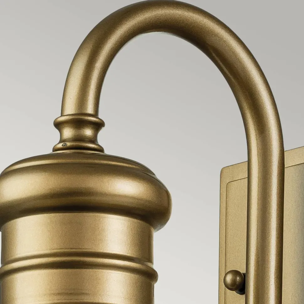 Wandleuchte außen IP44 E27 in Messing antik Vintage