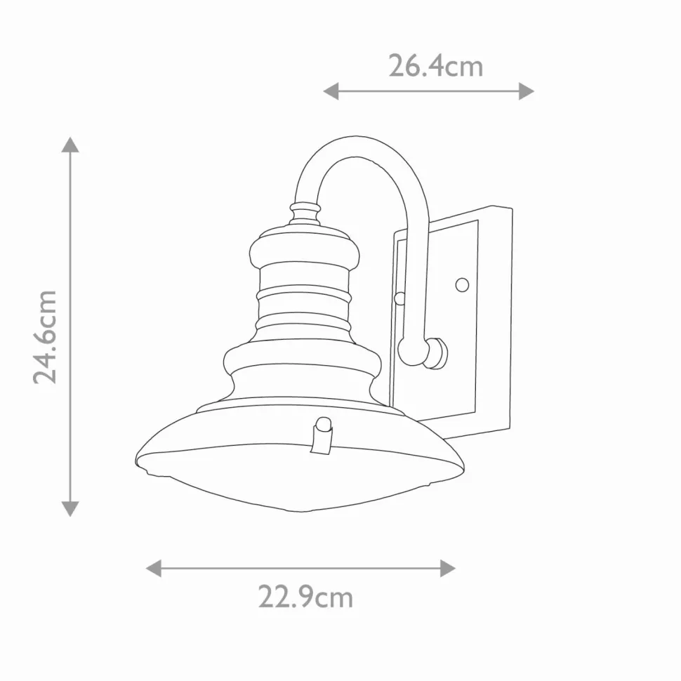 Wandleuchte außen IP44 E27 in Messing antik Vintage