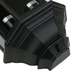 Wandleuchte Außen IP44 Glas Alu H: 43 cm 2x E27 Schwarz