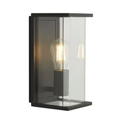 Wandleuchte außen IP44 Grau H: 27 cm E27 Aluminium