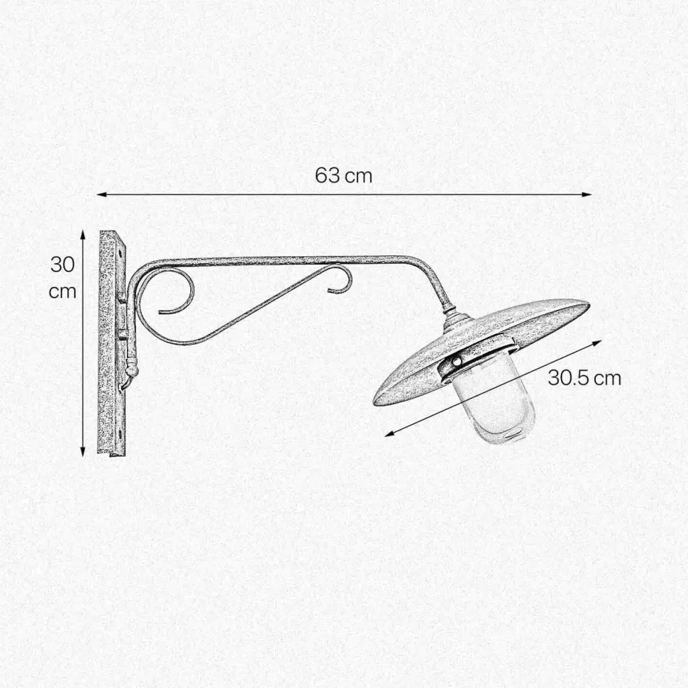 Wandleuchte außen IP44 Messing E27 in Bronze Antik matt