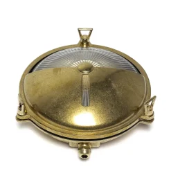 Wandleuchte Außen KARPAHTOS aus Messing rund 21cm