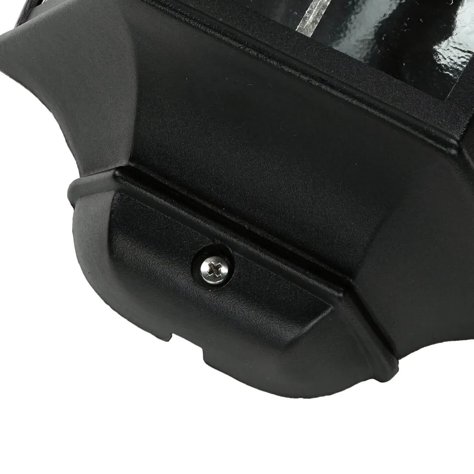 Wandleuchte Außen Kirchenglas IP43 Schwarz Haus