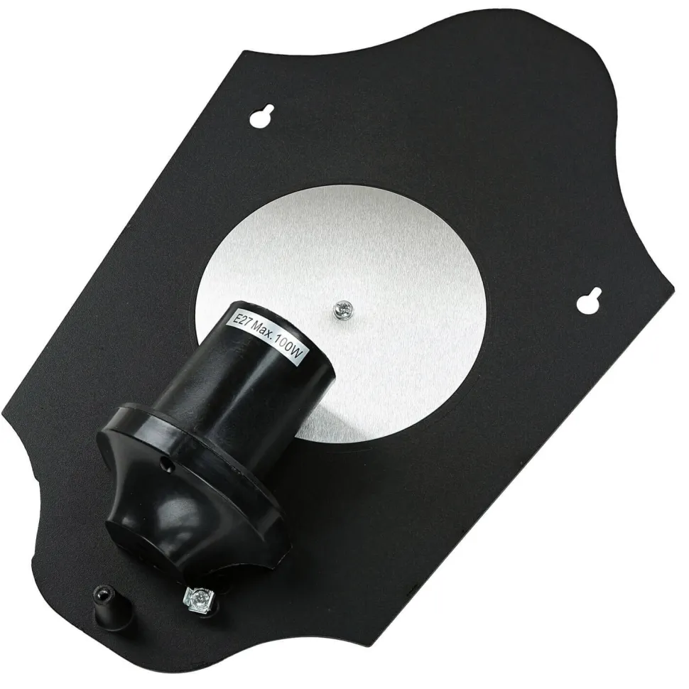 Wandleuchte Außen Kirchenglas IP43 Schwarz Haus