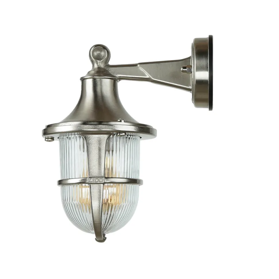 Wandleuchte Außen Maritim IP64 Haustür Echt-Messing