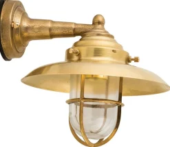 Wandleuchte Außen Messing Maritim IP43 Haus Hof