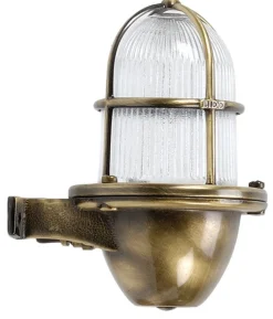 Wandleuchte Außen Messing Maritim IP64 Hof Antik