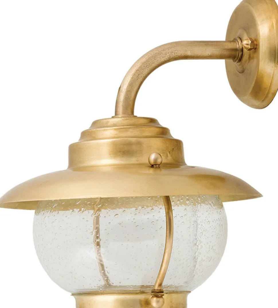 Wandleuchte Außen Messing Glas H:29cm Hof Haus