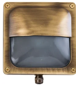 Wandleuchte Außen Messing quadratisch IP64 OROPOS