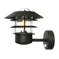 Wandleuchte Außen mit Bewegungsmelder in Schwarz