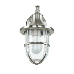 Wandleuchte Außen Nickel Echt-Messing IP64 Hof