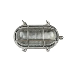 Wandleuchte Außen Nickel Maritim IP64 Echt-Messing