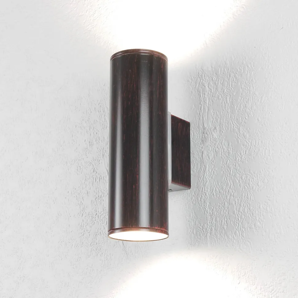 Wandleuchte Außen Riga Antikbraun 2-Flmg