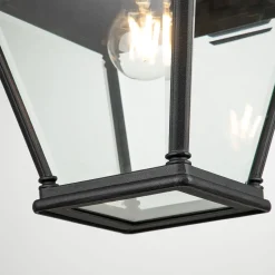 Wandleuchte außen Schwarz 42,2 cm hoch IP44 E27