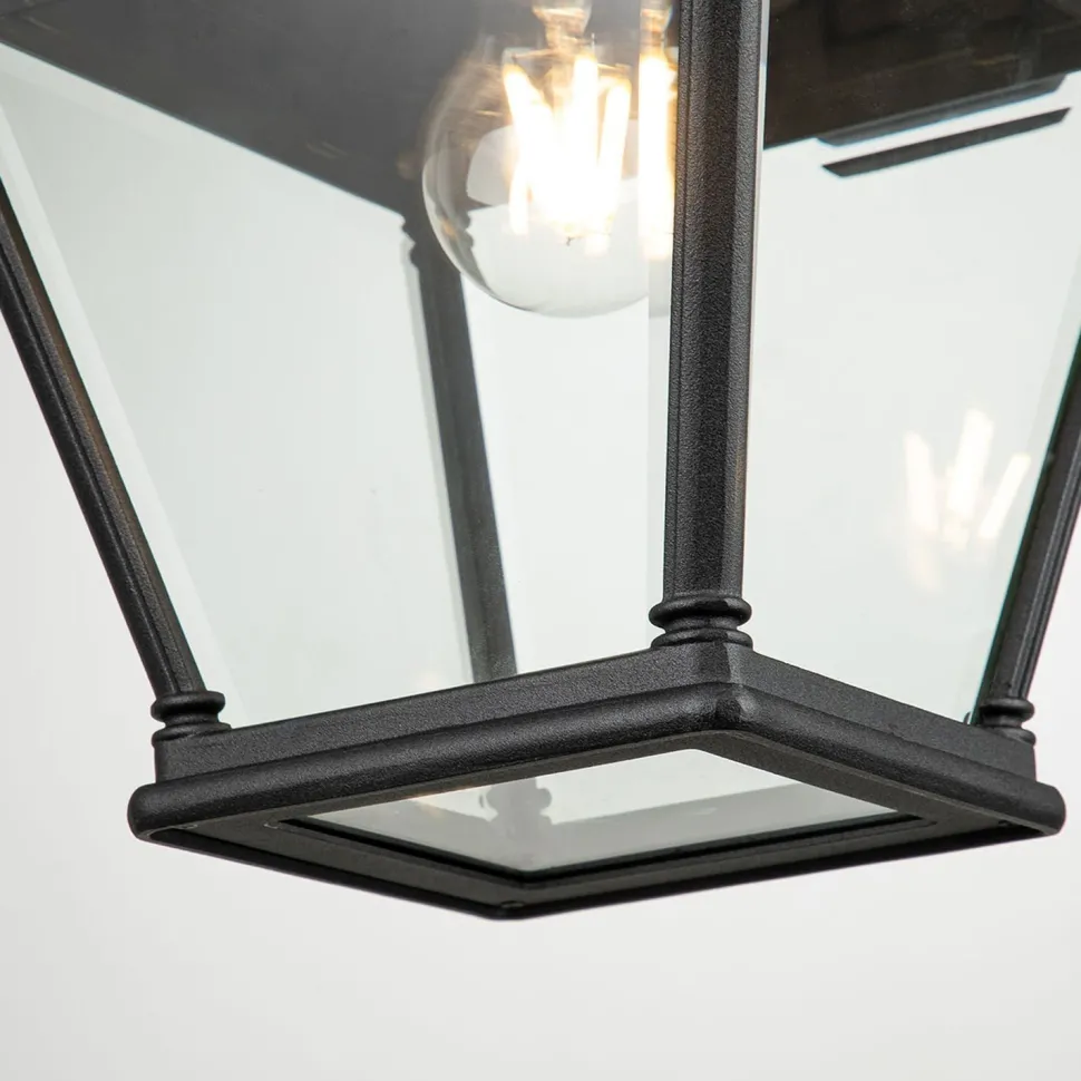 Wandleuchte außen Schwarz 42,2 cm hoch IP44 E27