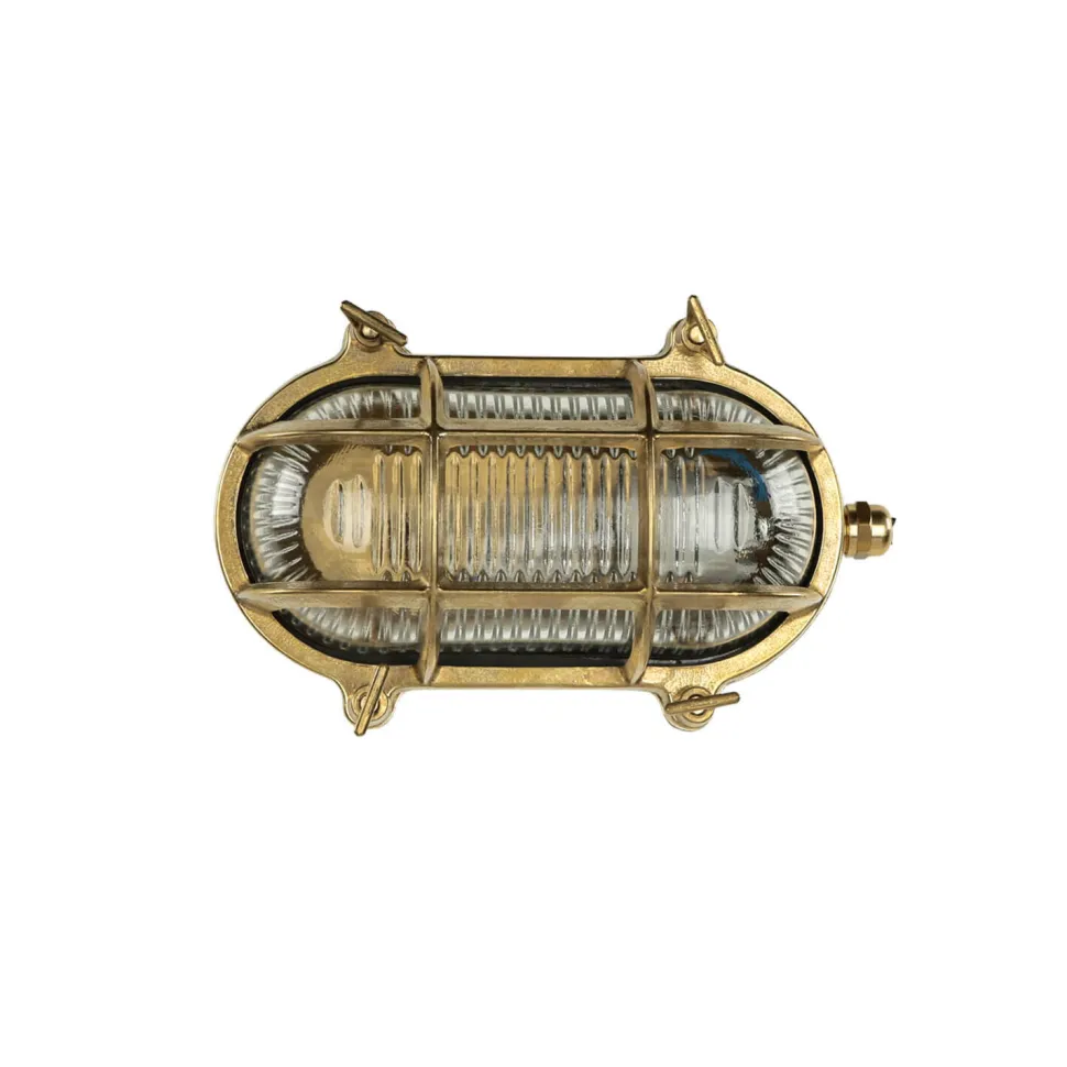 Wandleuchte Außen SKIATHOS Echt Messing Maritim