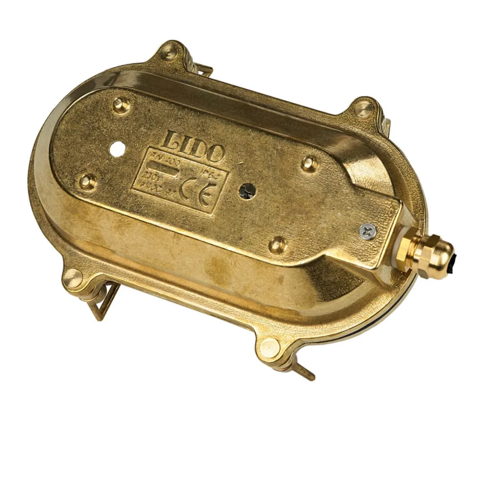 Wandleuchte Außen SKIATHOS Echt Messing Maritim