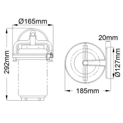 Wandleuchte außen Vintage 29,2 cm hoch IP44 E27