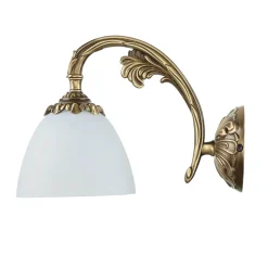 Wandleuchte aus Echt-Messing in Bronze Beatrice