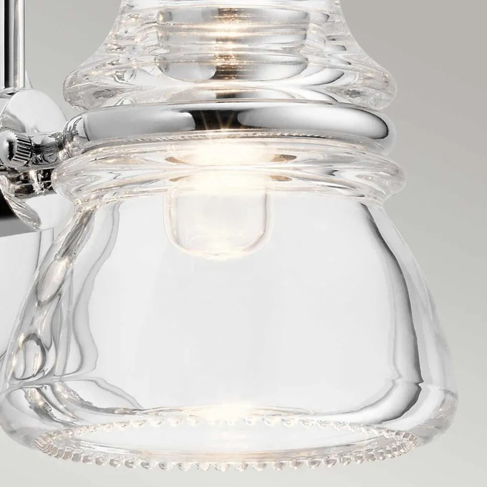 Wandleuchte Bad LED G9 IP44 H: 16,3 cm Chrom poliert