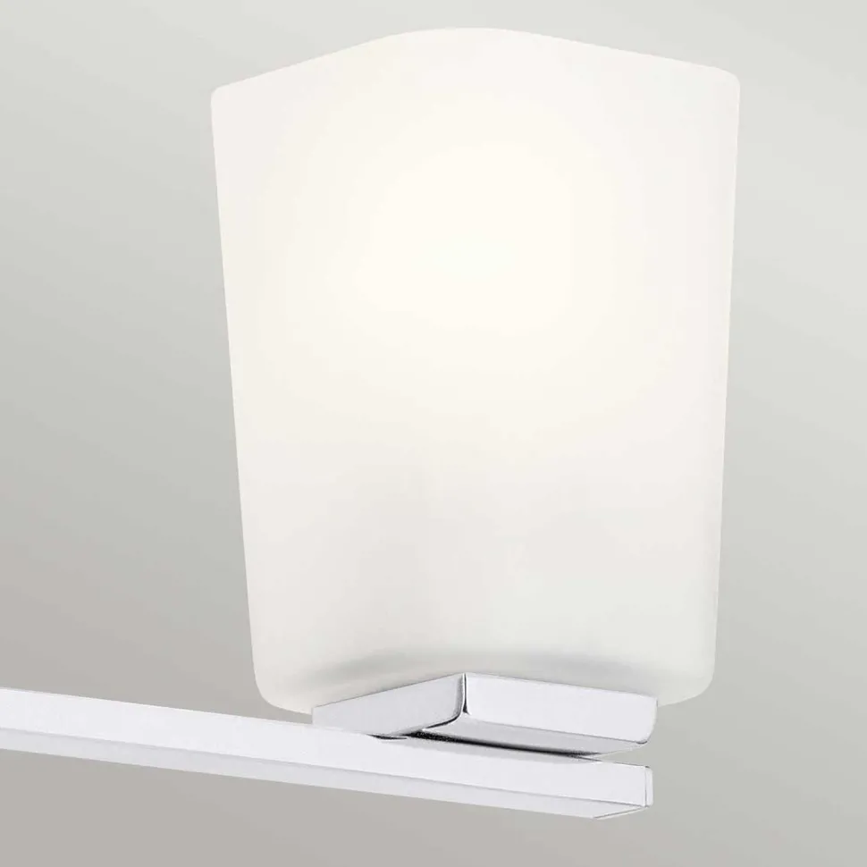 Wandleuchte Bad LED G9 IP44 3000 K Glas Metall B: 58,4 cm