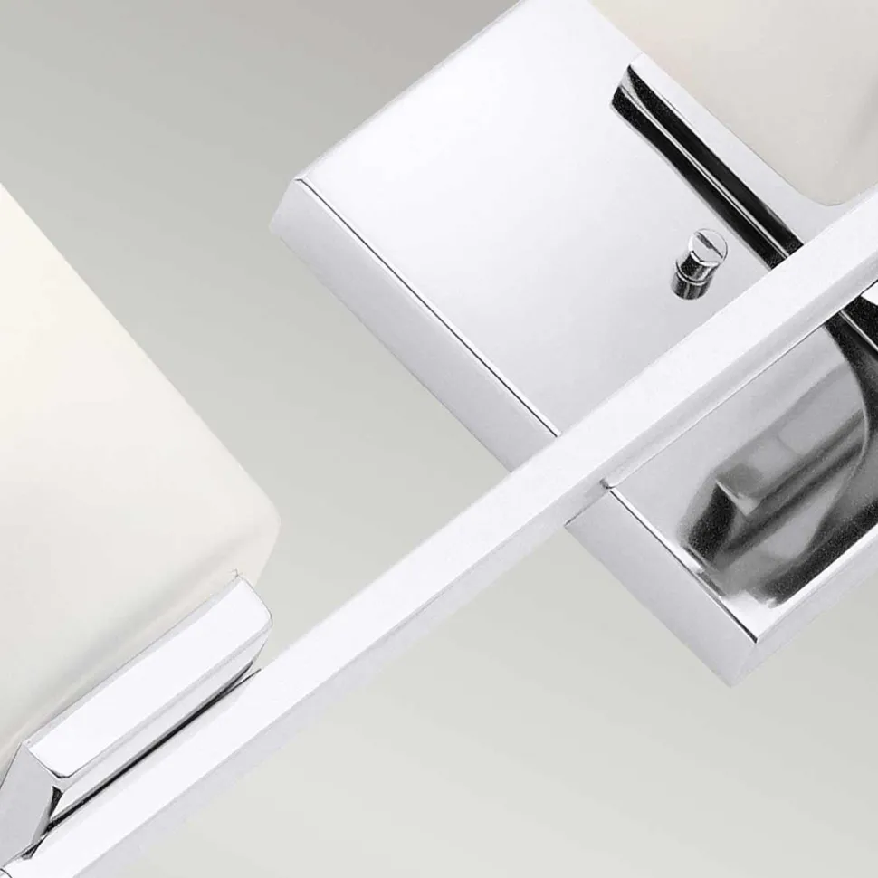 Wandleuchte Bad LED G9 IP44 3000 K Glas Metall B: 58,4 cm