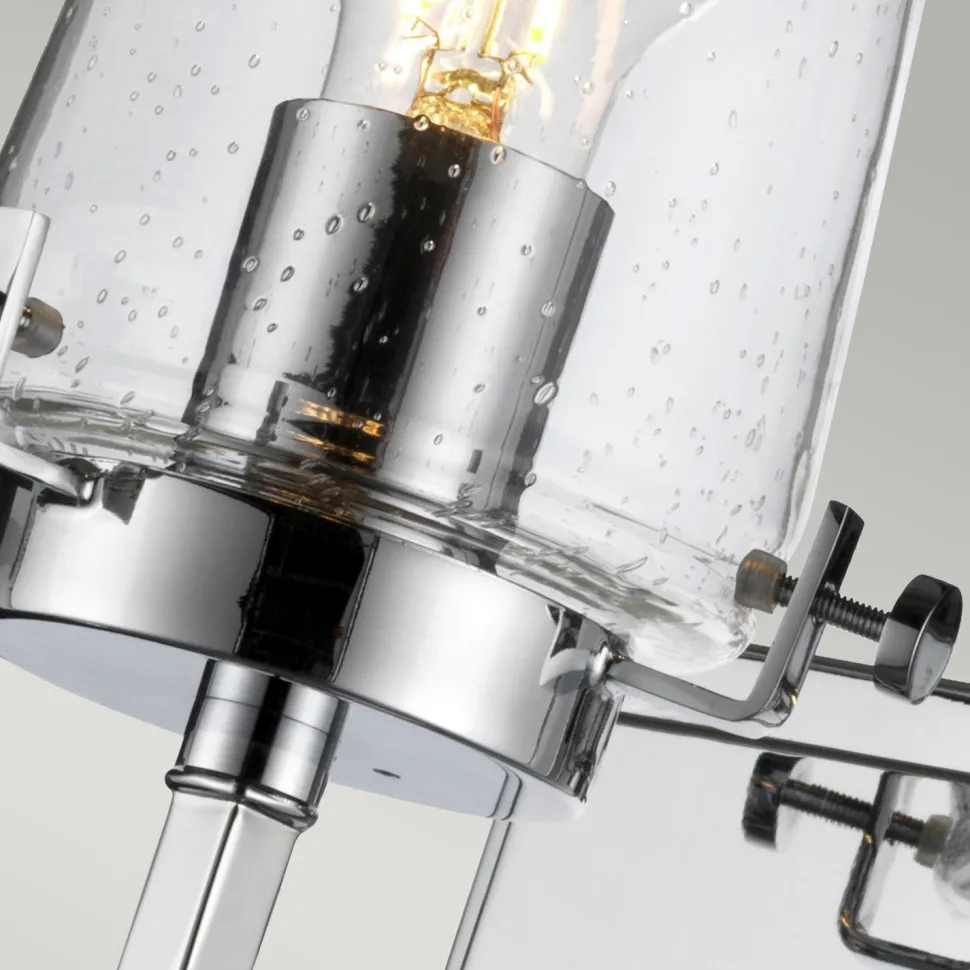 Wandleuchte Badezimmer Chrom 56 cm hoch E27 IP44