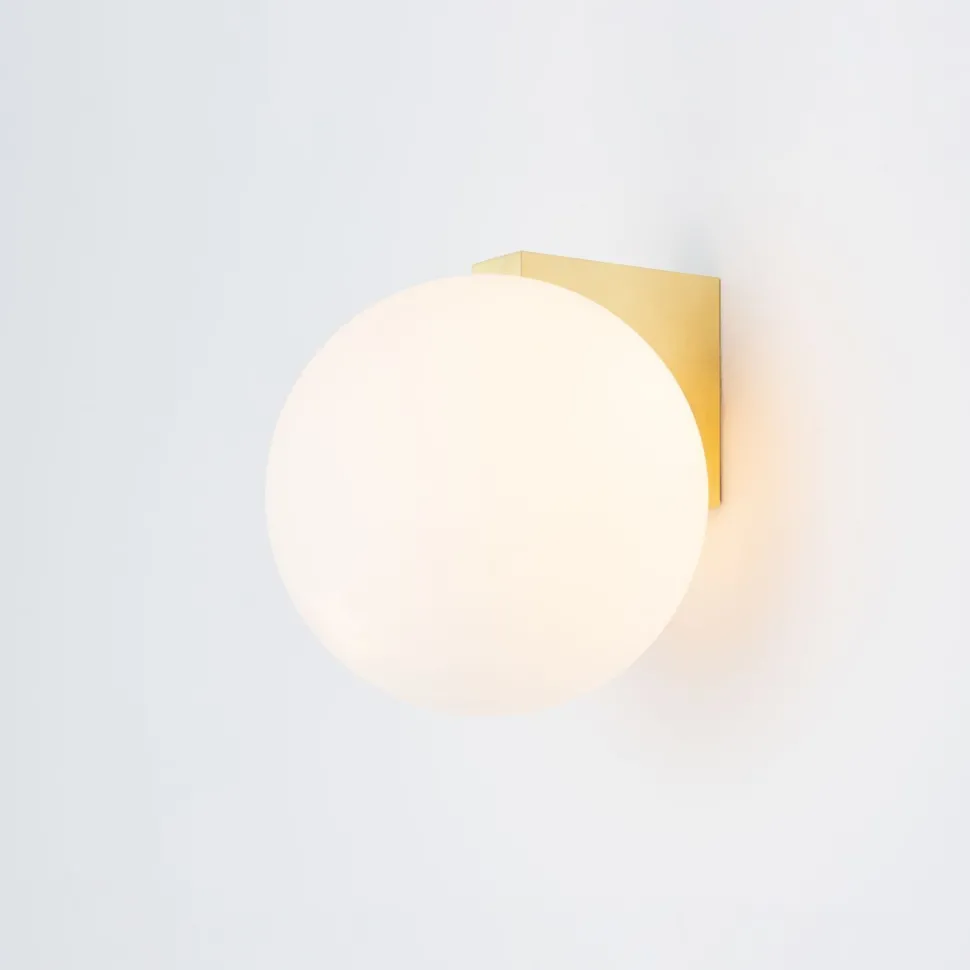 Wandleuchte Badezimmer in Messing Weiß IP44 G9 Glas Metall