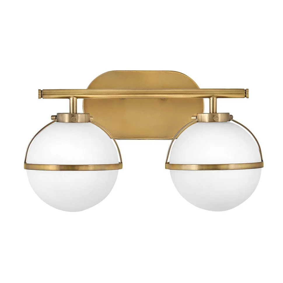 Wandleuchte Badezimmer Kugelschirm IP44 38,1 cm breit 2x E14