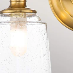 Wandleuchte Badezimmer LED G9 IP44 B: 33 cm in Messing