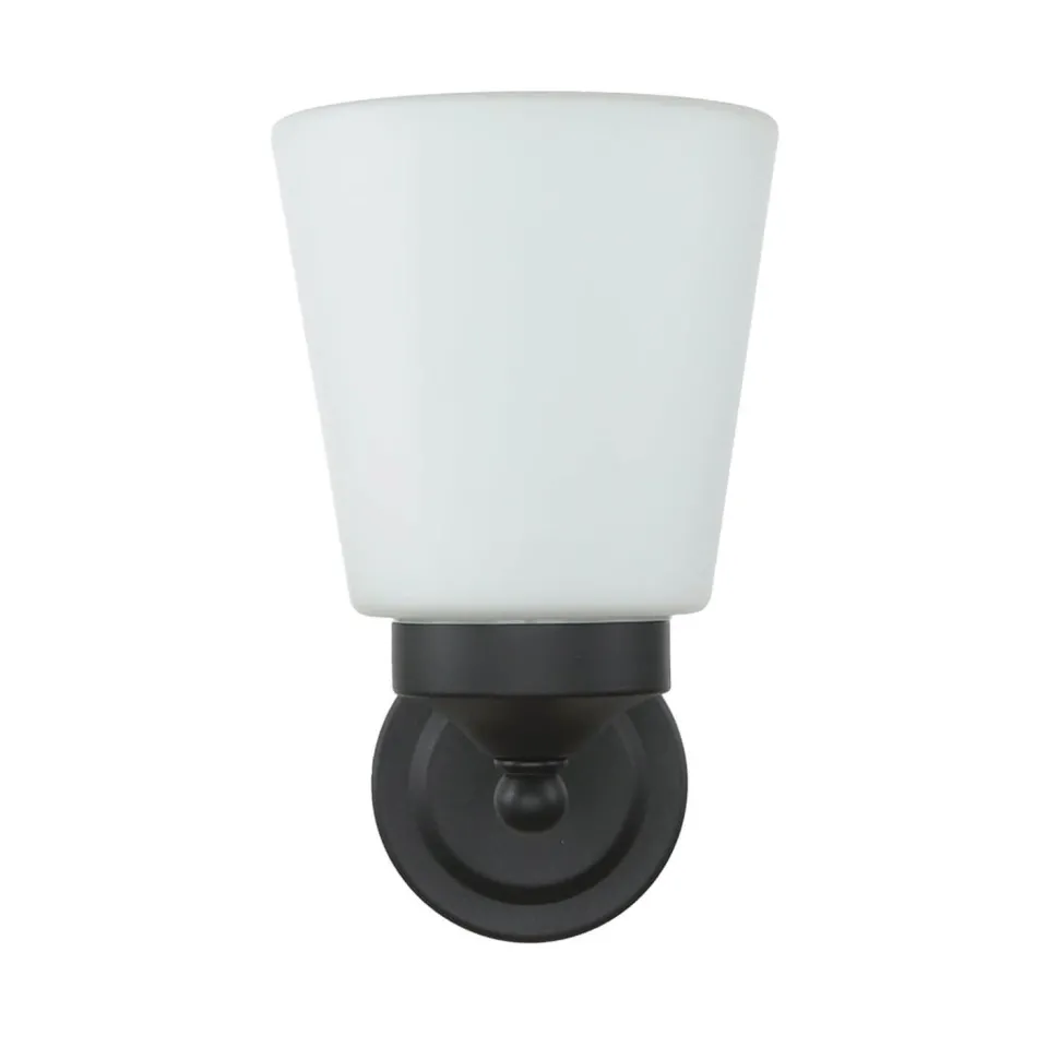 Wandleuchte Badezimmer Weiß Schwarz Metall IP44