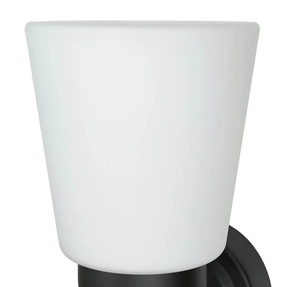 Wandleuchte Badezimmer Weiß Schwarz Metall IP44