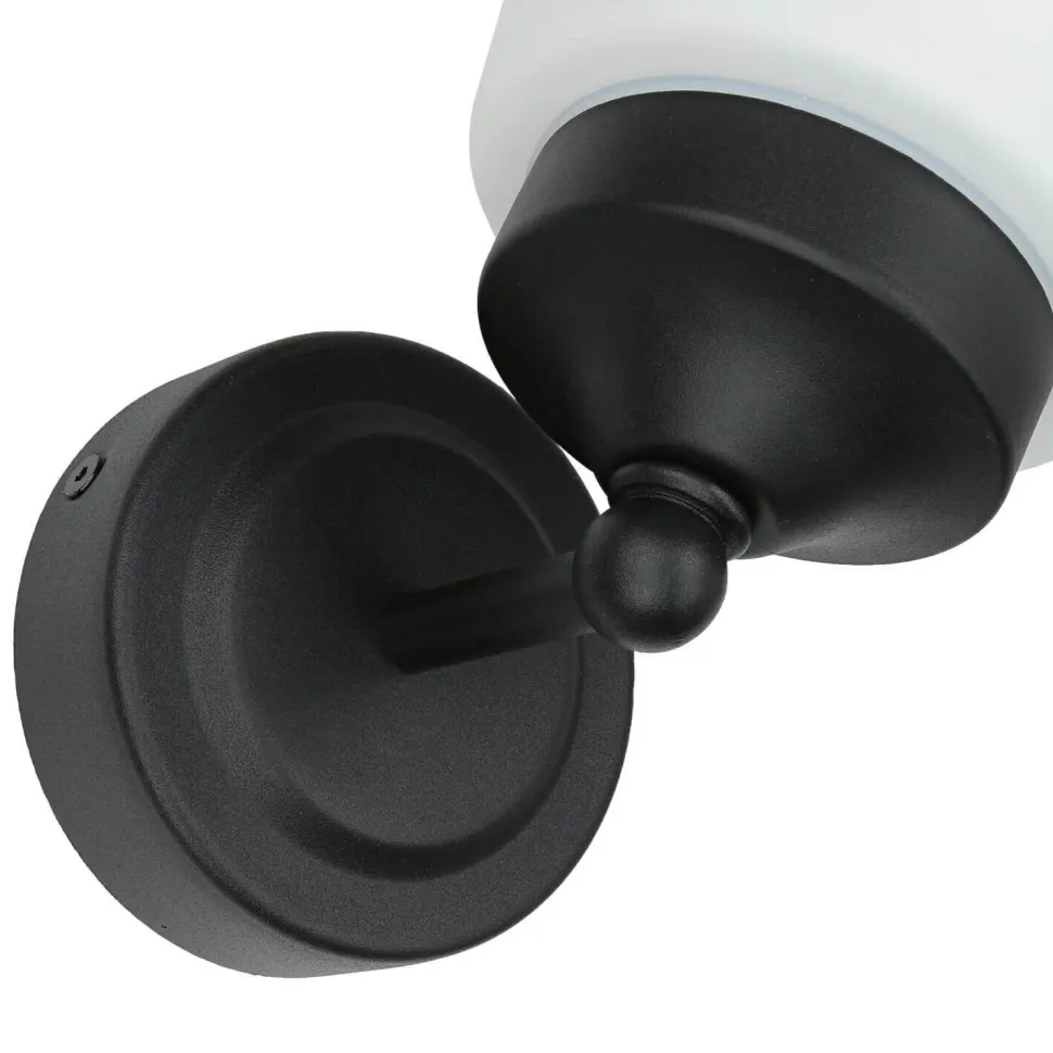 Wandleuchte Badezimmer Weiß Schwarz Metall IP44