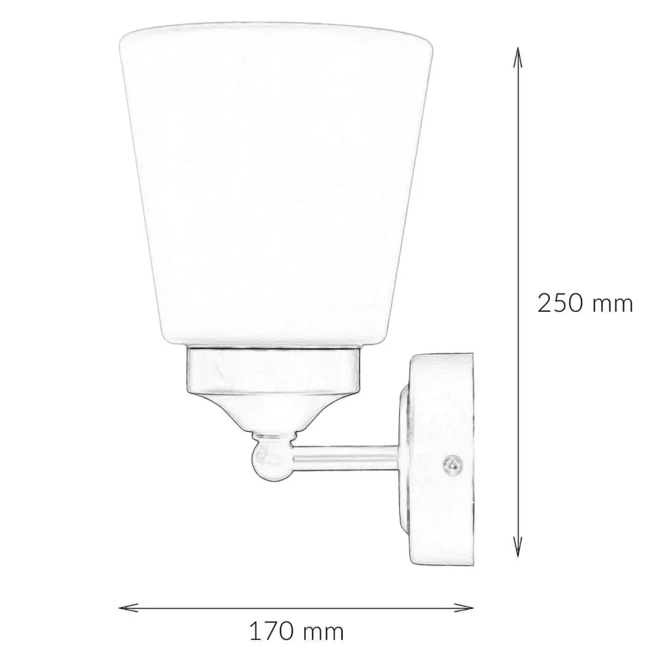 Wandleuchte Badezimmer Weiß Schwarz Metall IP44
