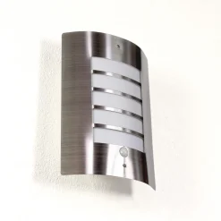 Wandleuchte Bewegungsmelder Edelstahl IP44 wetterfest