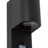 Wandleuchte Bewegungsmelder Aluminium Schwarz IP65 GU10
