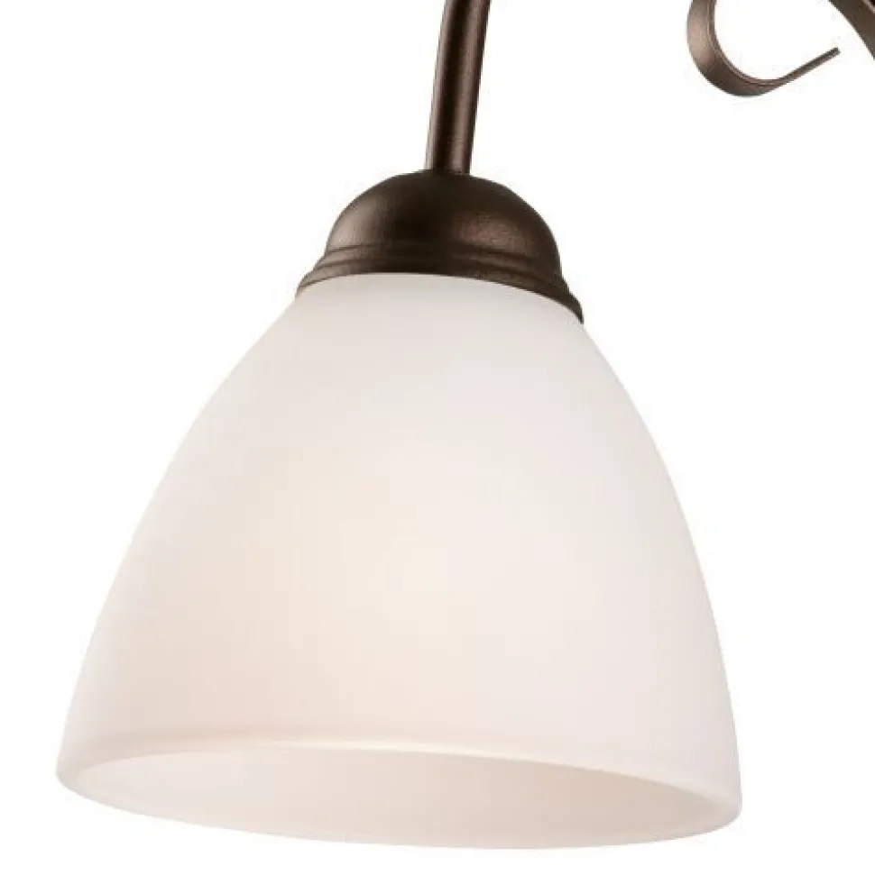 Wandleuchte Braun Glas Metall Rustikal LIRLIN