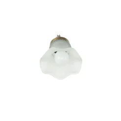 Wandleuchte Bronze hell E14 Echt-Messing Glas