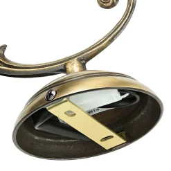 Wandleuchte Bronze hell E14 Echt-Messing Glas