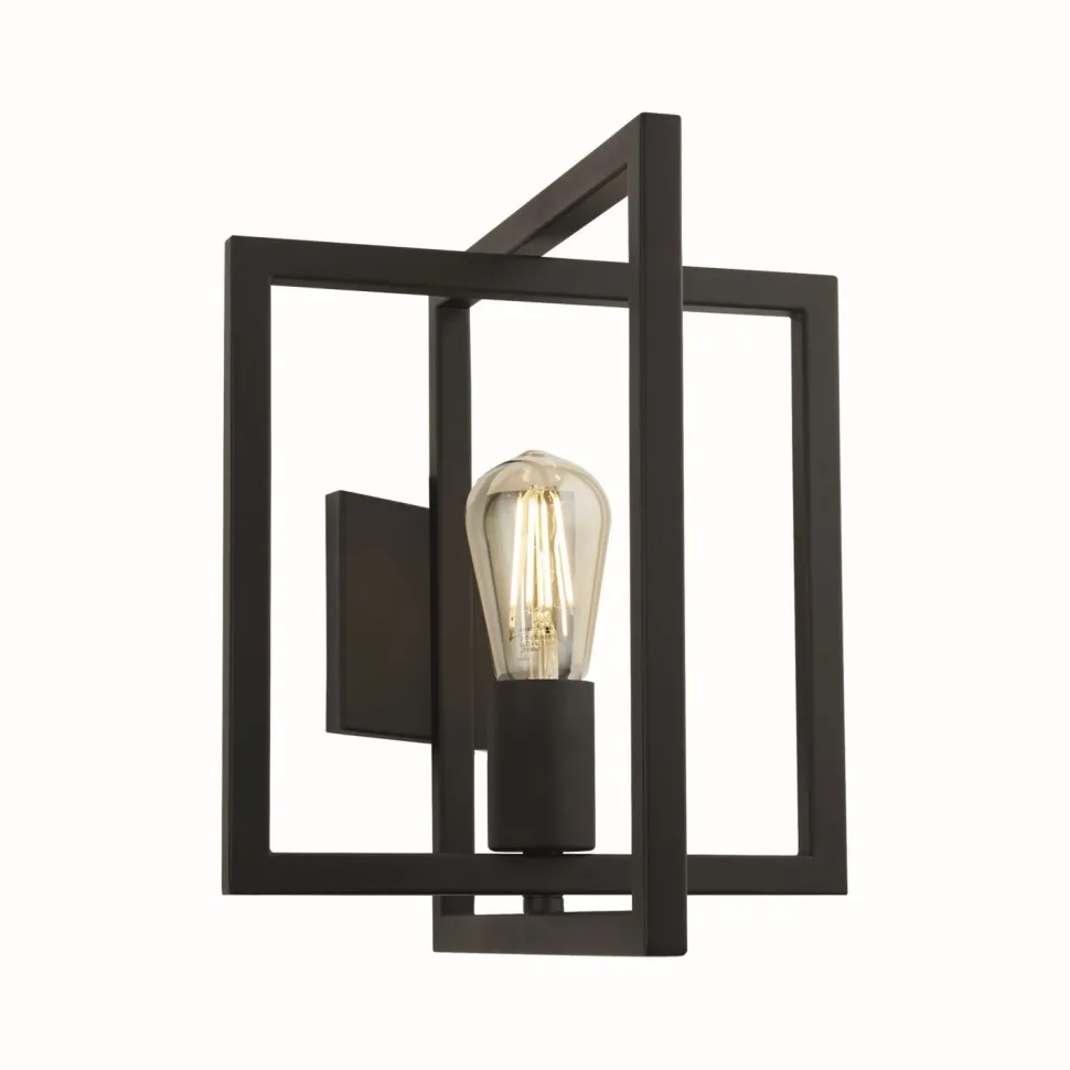 Wandleuchte E27 Schwarz Metall Retro Design DEAN