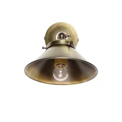 Wandleuchte Echt-Messing in Bronze hell